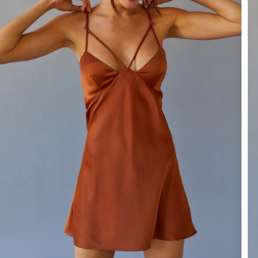 NWT UO Pretty Please Cut Out Mini Dress - Picture 3 of 4